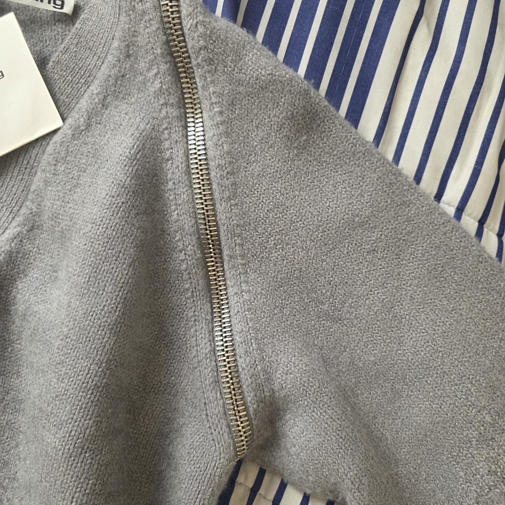 ALEXANDER WANG V Neck Cardigan w/Splitable Zip shoulder M $695 RETAIL NWT - Picture 11 of 17
